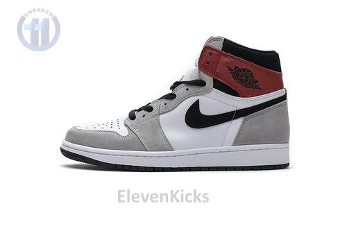 555088-126 Air Jordan 1 High Smoke Grey Red
