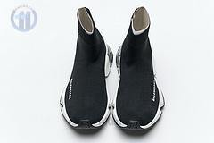 Ba*len*cia*ga speed clear sole sneaker black white