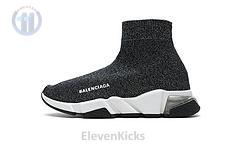 Ba*len*cia*ga speed clear sole sneaker black silver