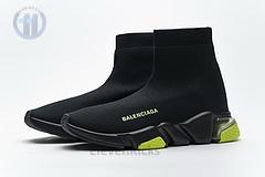 Ba*len*cia*ga speed clear sole sneaker black yellow fluo
