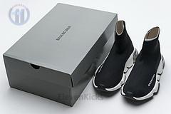Ba*len*cia*ga speed clear sole sneaker black white