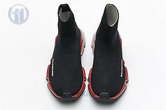 Ba*len*cia*ga speed clear sole sneaker black red