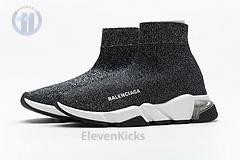 Ba*len*cia*ga speed clear sole sneaker black silver