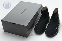 Ba*len*cia*ga speed clear sole sneaker black yellow fluo