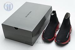 Ba*len*cia*ga speed clear sole sneaker black red