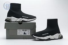 Ba*len*cia*ga speed clear sole sneaker black white