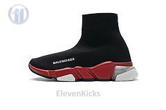 Ba*len*cia*ga speed clear sole sneaker black red