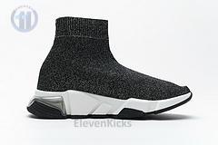 Ba*len*cia*ga speed clear sole sneaker black silver