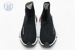 Ba*len*cia*ga speed clear sole sneaker black white red