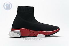 Ba*len*cia*ga speed clear sole sneaker black red