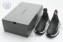 Ba*len*cia*ga speed clear sole sneaker black silver