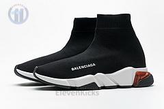 Ba*len*cia*ga speed clear sole sneaker black white red