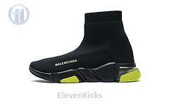 Ba*len*cia*ga speed clear sole sneaker black yellow fluo