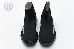 Ba*len*cia*ga speed clear sole sneaker black yellow fluo
