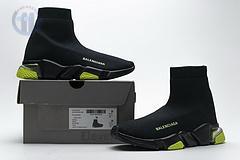Ba*len*cia*ga speed clear sole sneaker black yellow fluo