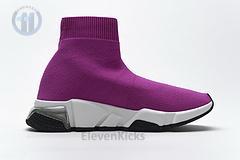 Ba*len*cia*ga speed clear sole sneaker fuchsia white