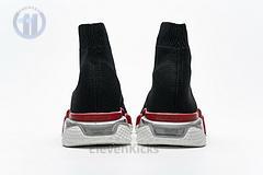 Ba*len*cia*ga speed clear sole sneaker black red