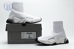Ba*len*cia*ga speed clear sole sneaker white black