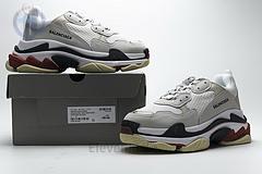 541624 w06e2 1790 Ba*len*cia*ga triple s white dark grey red