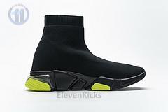 Ba*len*cia*ga speed clear sole sneaker black yellow fluo