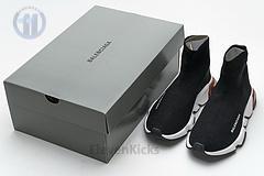 Ba*len*cia*ga speed clear sole sneaker black white red