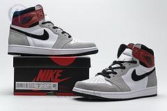 555088-126 Air Jordan 1 High Smoke Grey Red
