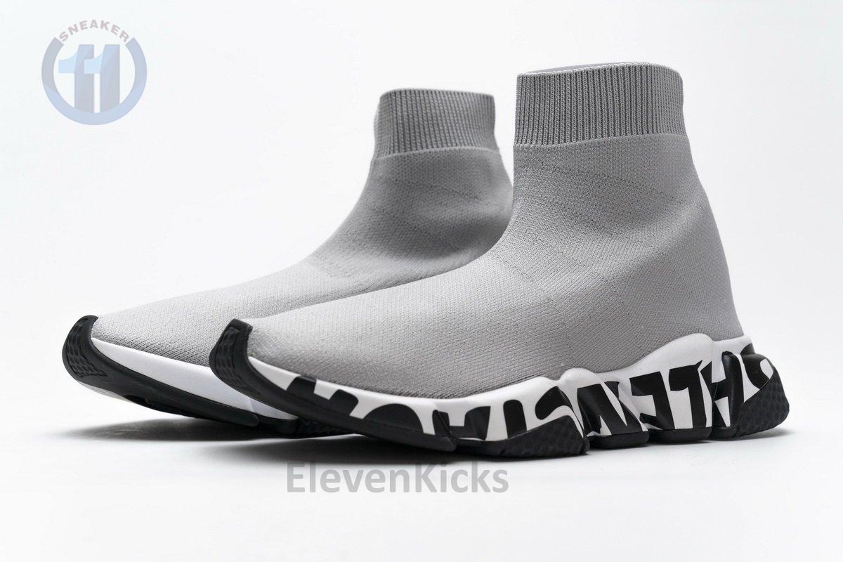 Ba*len*cia*ga stretch mesh high top sneaker grey