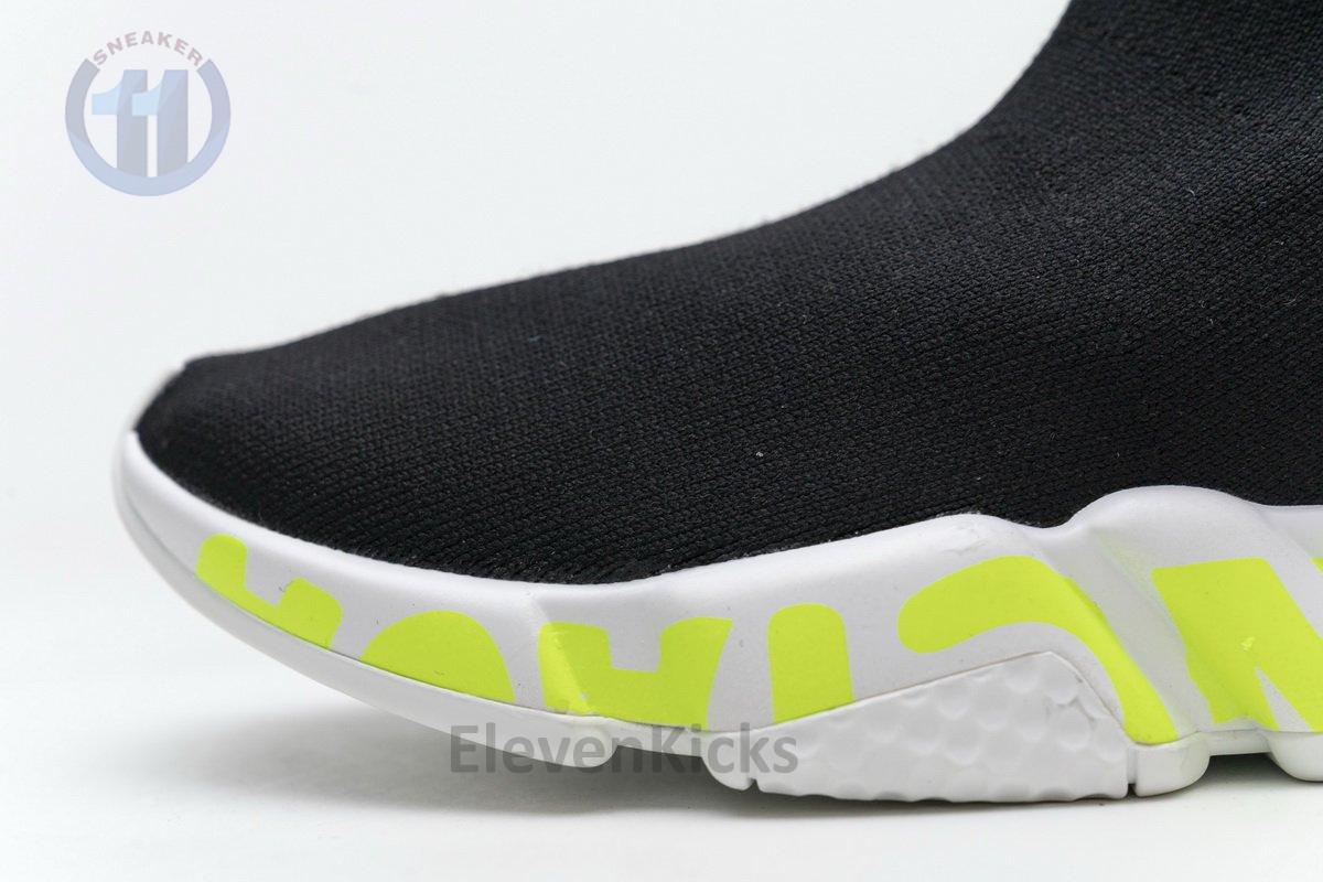 Ba*len*cia*ga stretch mesh high top sneaker black white
