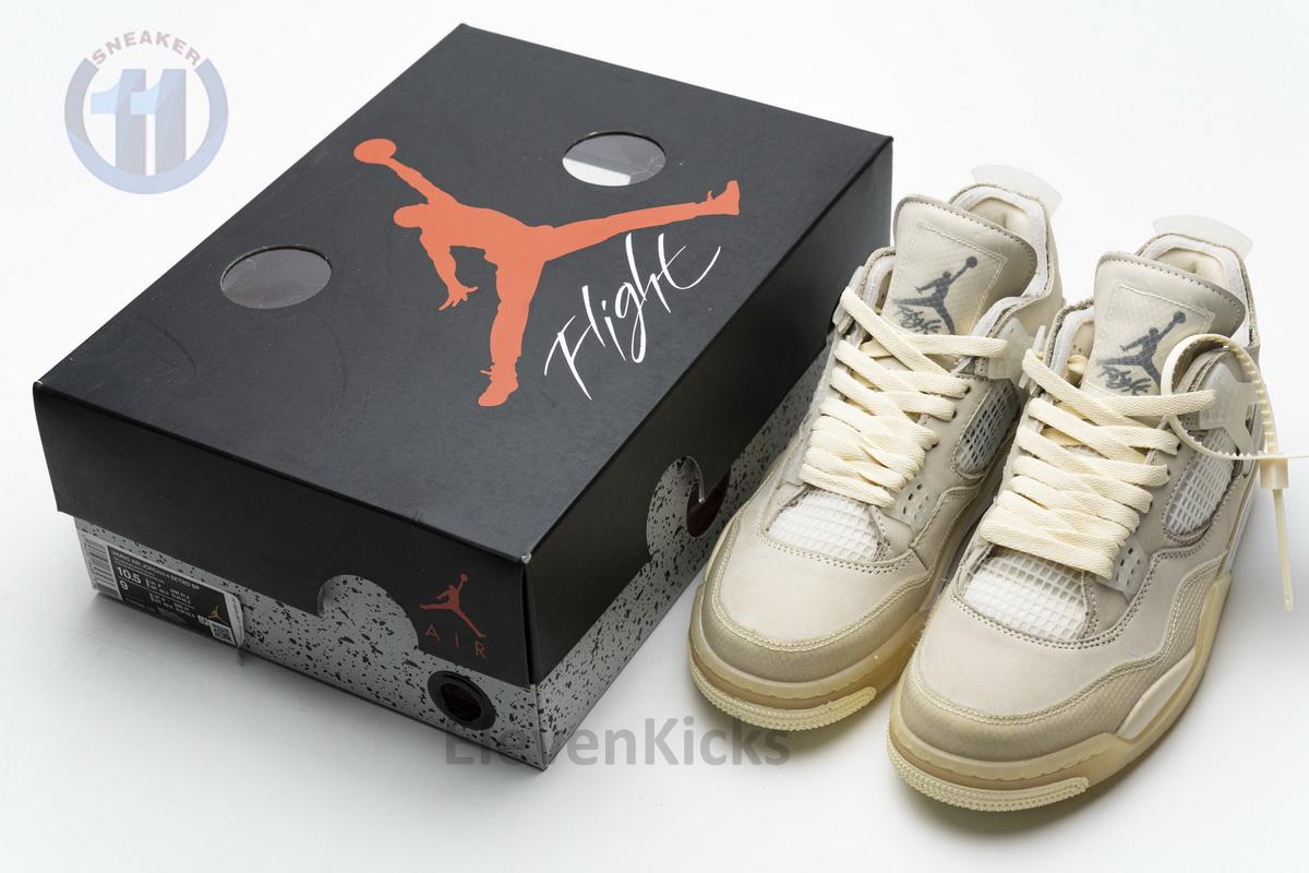 OFF White x Air Jordan 4 Sail