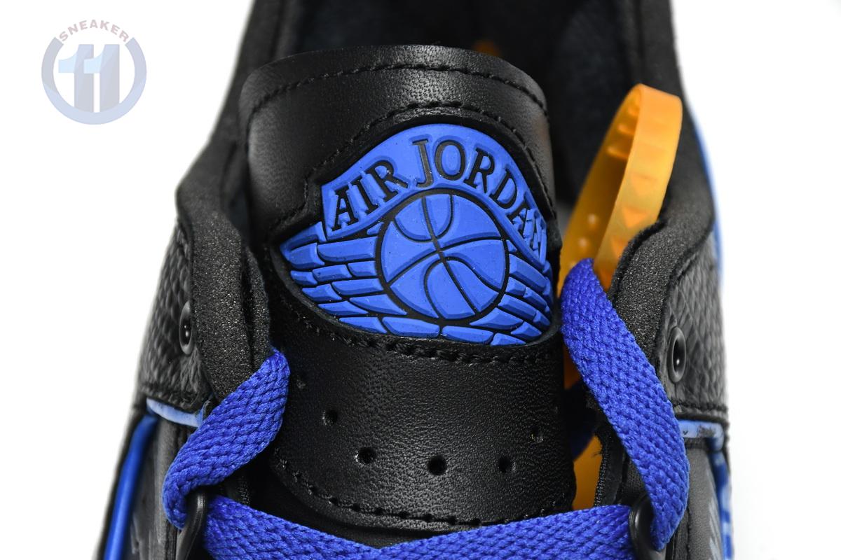 DJ4375-004 Off White x Air Jordan 2 Retro Low SP Black and Varsity Royal