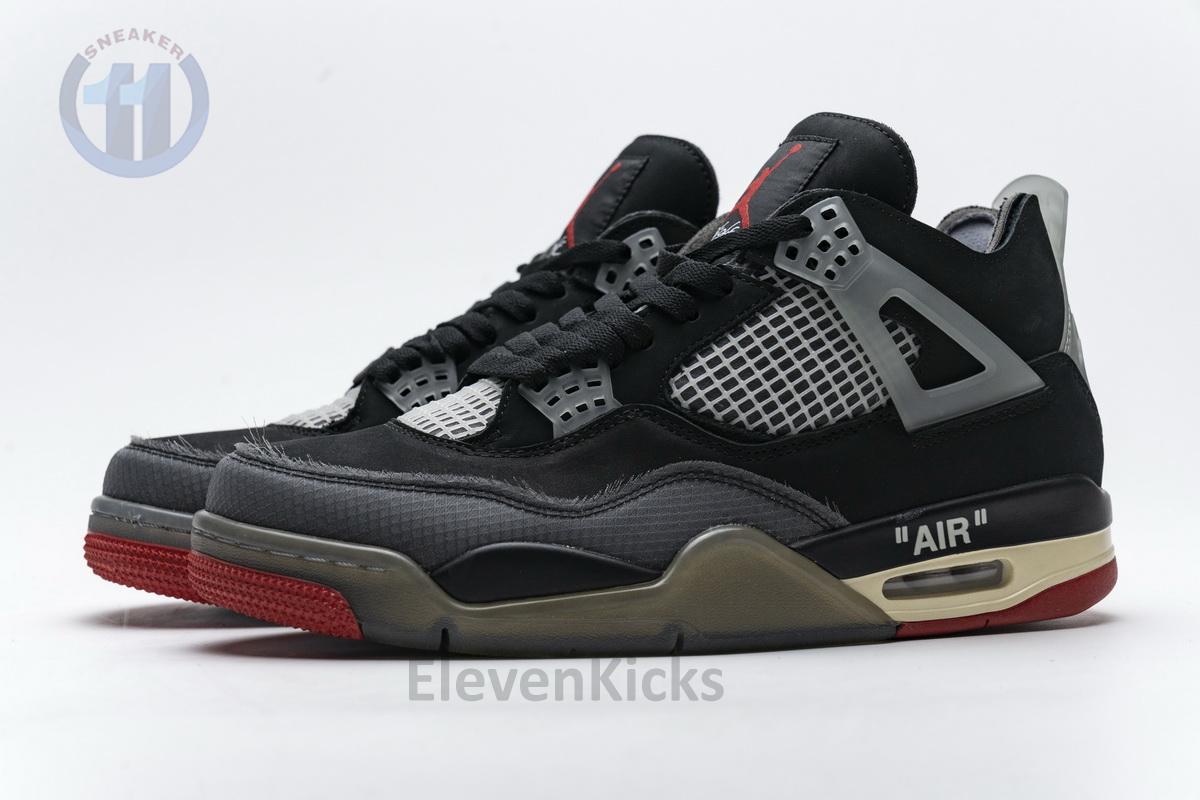 CV9388-001 OFF White x Air Jordan 4 Bred