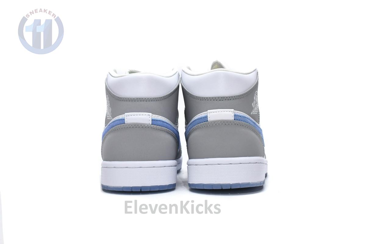 BQ6472-105 Air Jordan 1 Mid Wolf Grey Aluminum