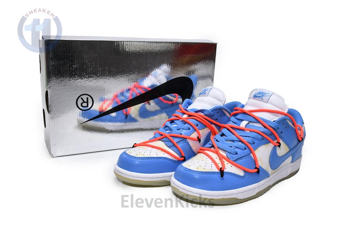 DD0856-403 Off White x Futura x Dunk Low SB UNC