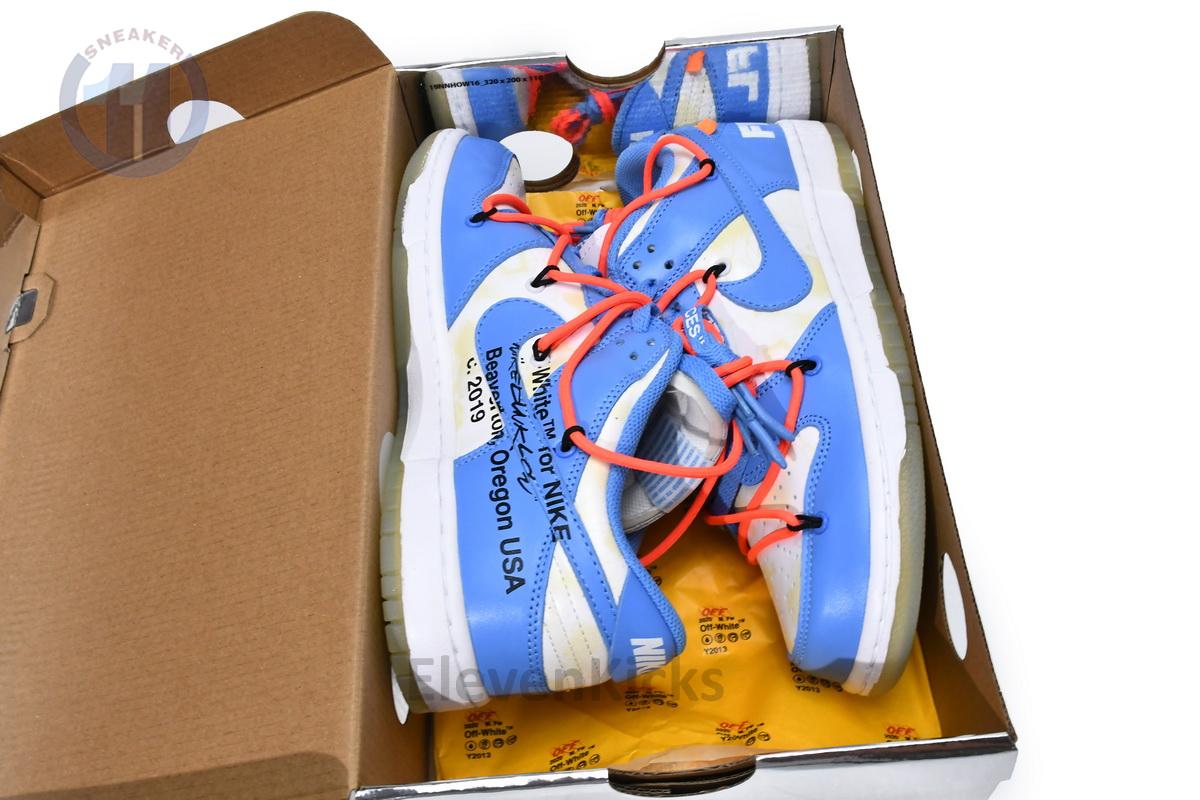 DD0856-403 Off White x Futura x Dunk Low SB UNC