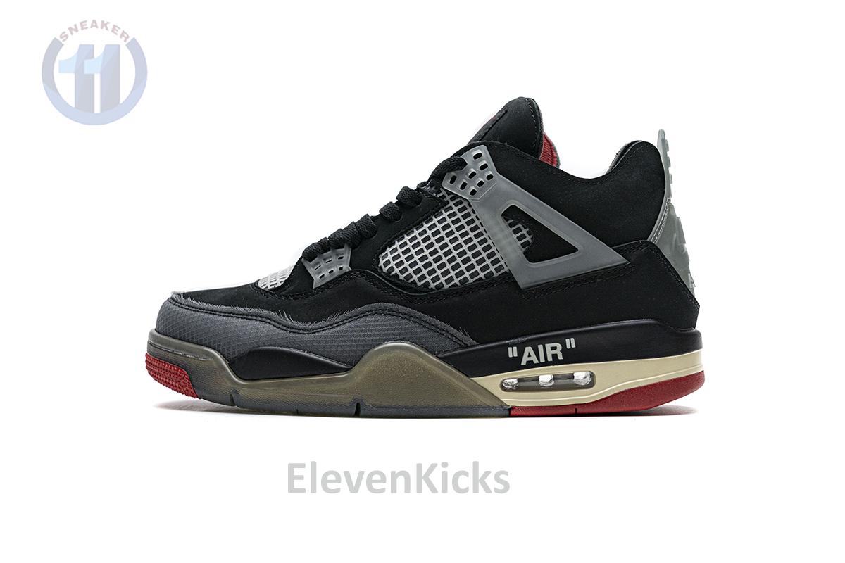 CV9388-001 OFF White x Air Jordan 4 Bred