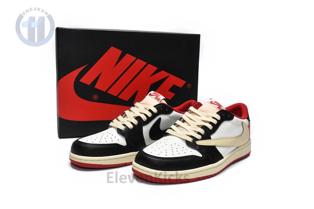 DM7866-166 Travis Scott x Air Jordan 1 Low Black Red