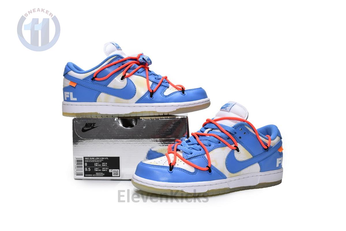 DD0856-403 Off White x Futura x Dunk Low SB UNC