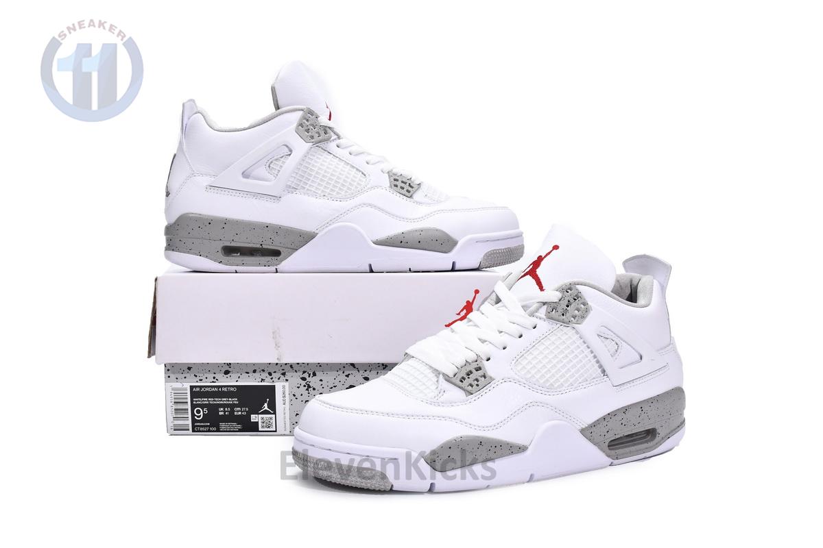 CT8527-100 Air Jordan 4 White Oreo