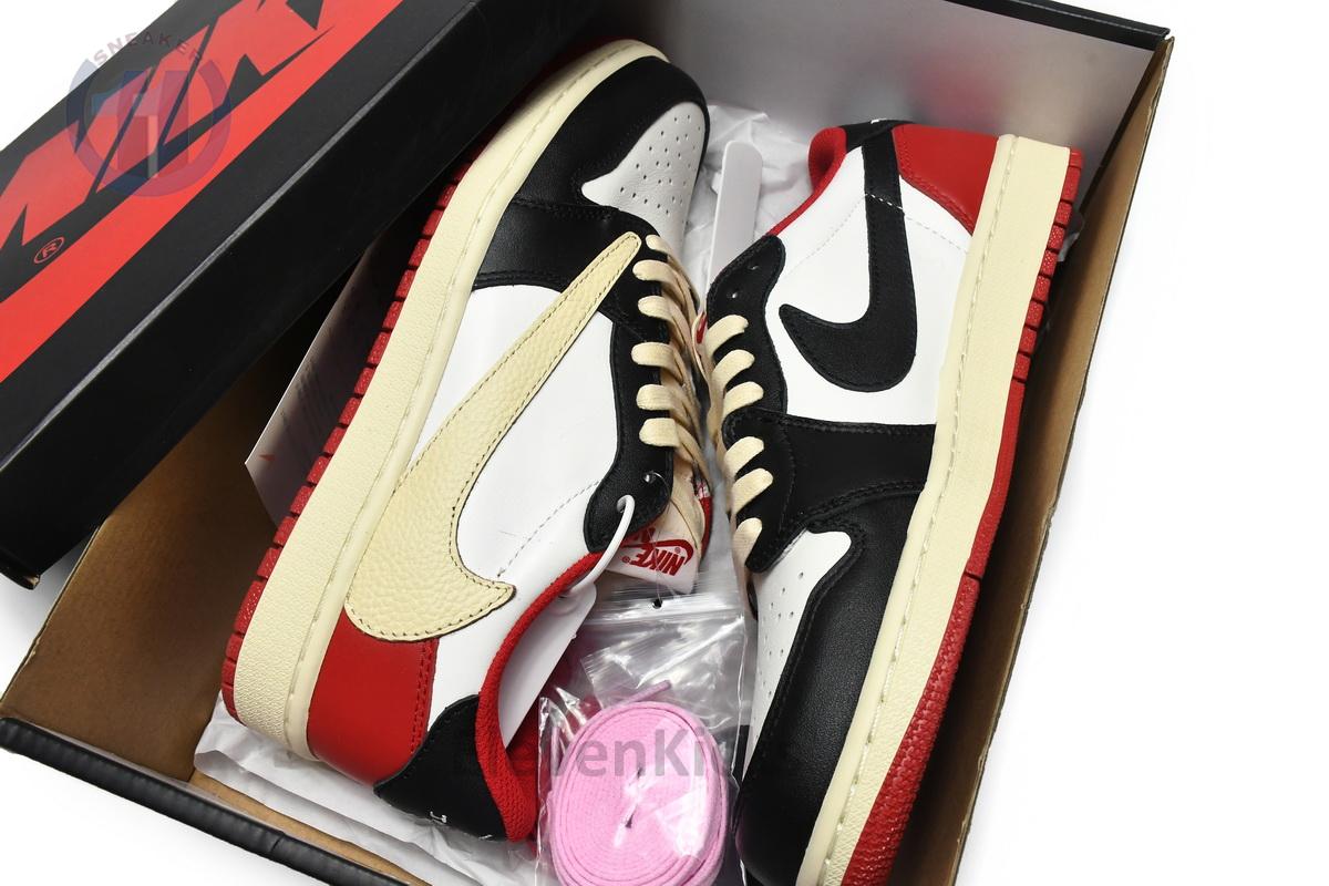 DM7866-166 Travis Scott x Air Jordan 1 Low Black Red