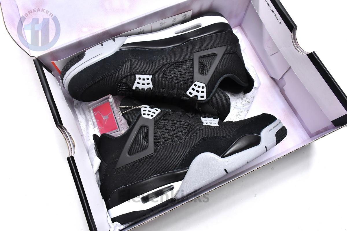 Air Jordan 4 Black Canvas
