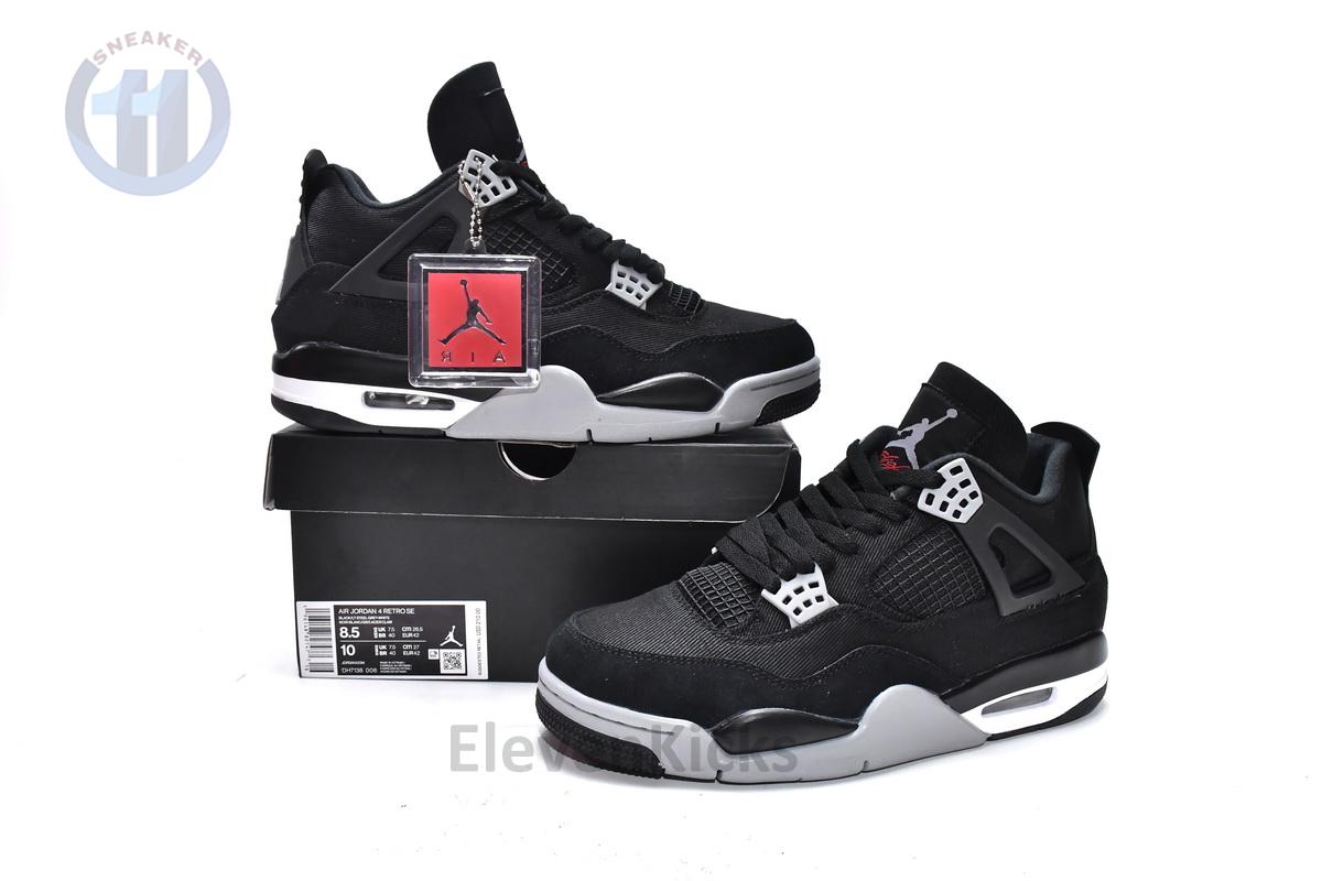Air Jordan 4 Black Canvas