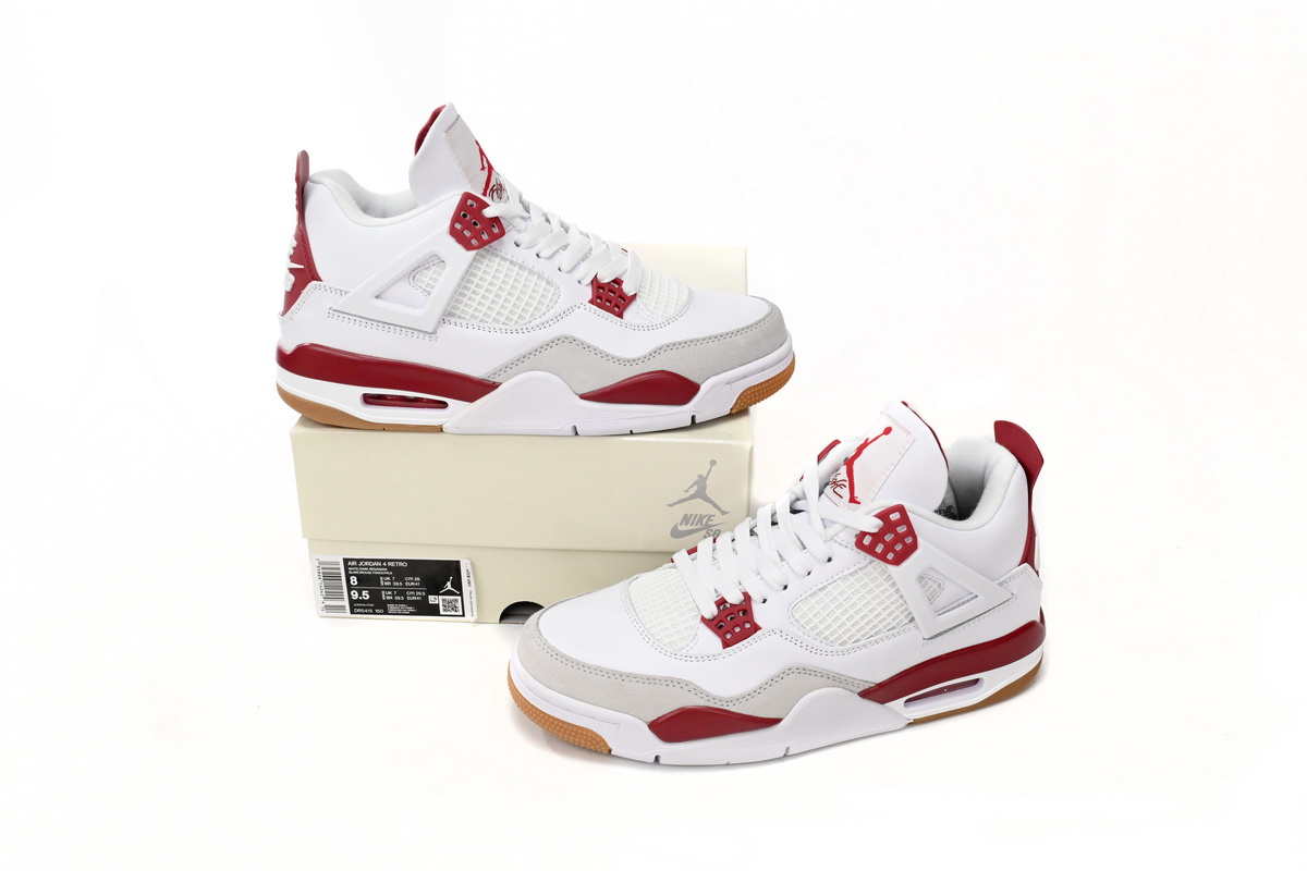 Nike SB x Air Jordan 4 White Red