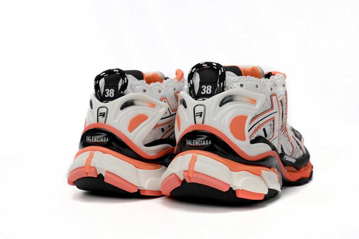 Ba*len*cia*ga runner white orange black