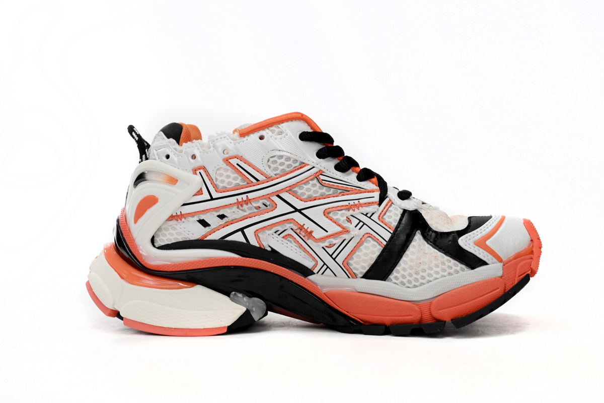 Ba*len*cia*ga runner white orange black