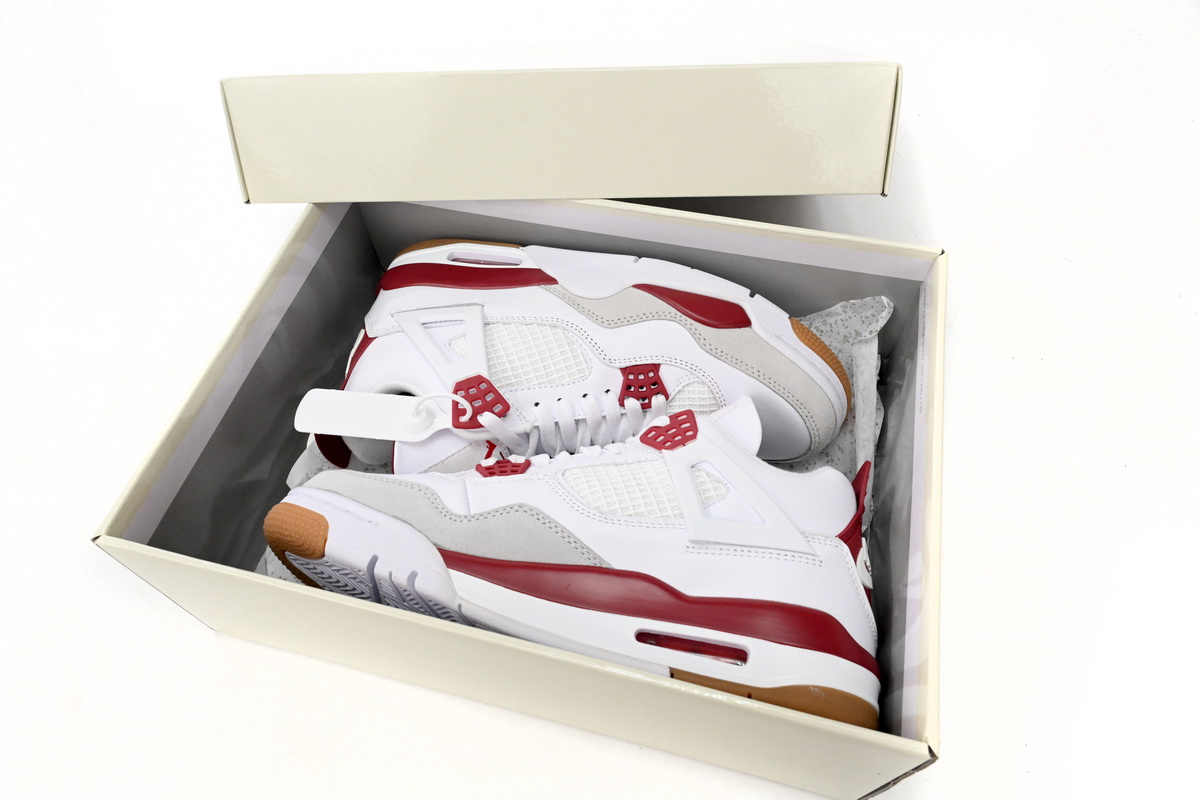 Nike SB x Air Jordan 4 White Red