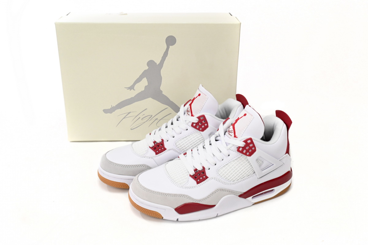 Nike SB x Air Jordan 4 White Red