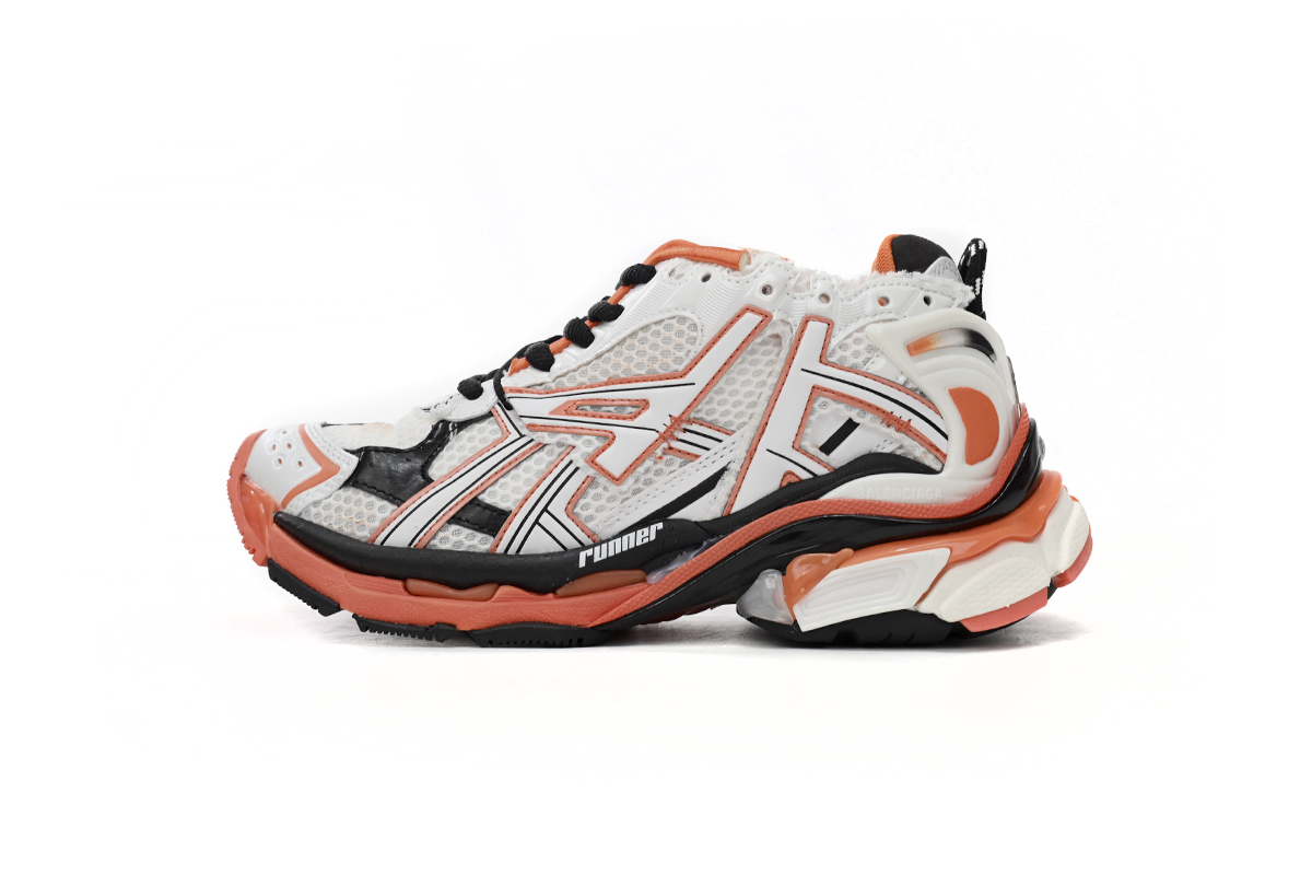 Ba*len*cia*ga runner white orange black