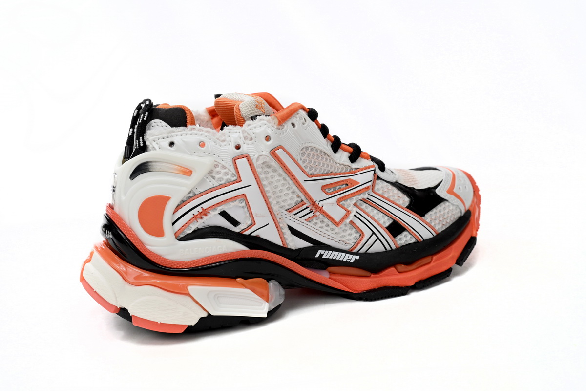 Ba*len*cia*ga runner white orange black
