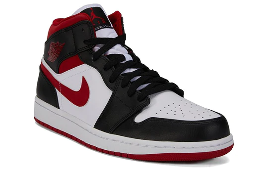 Air Jordan 1 Mid ‘Black White Gym Red’