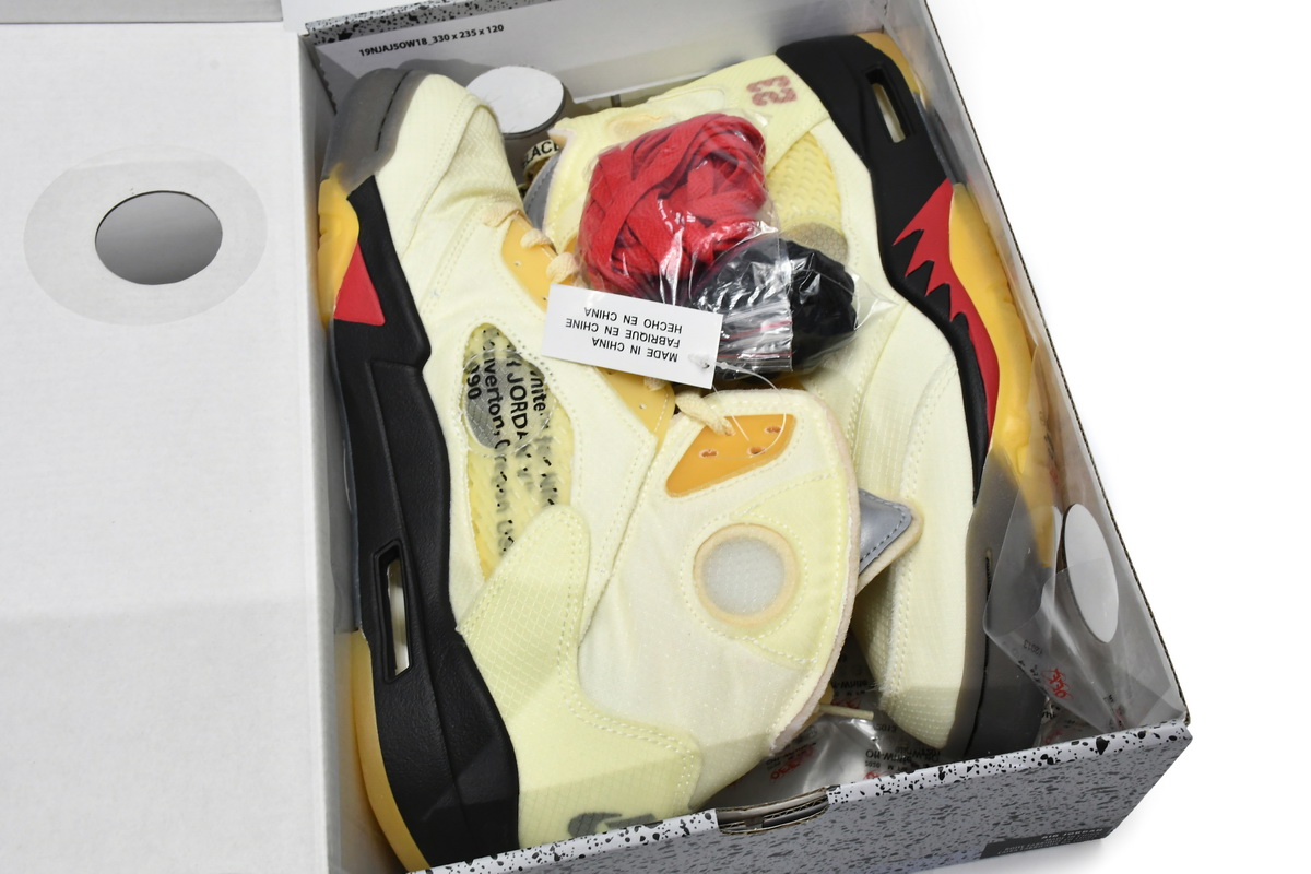 OFF-WHITE X AIR JORDAN 5 RETRO SP ‘SAIL’